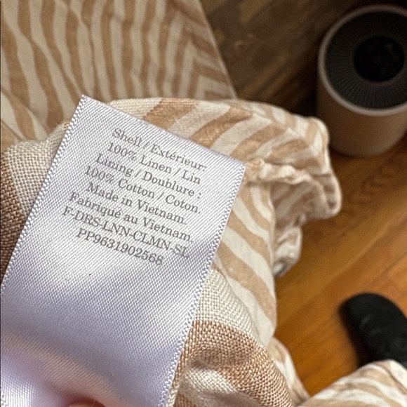 Everlane Bias Cut Linen Striped Dress Size 12 - Picture 8 of 15